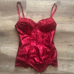 Red sexy bustier